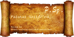 Palotai Szilárd névjegykártya