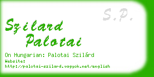 szilard palotai business card